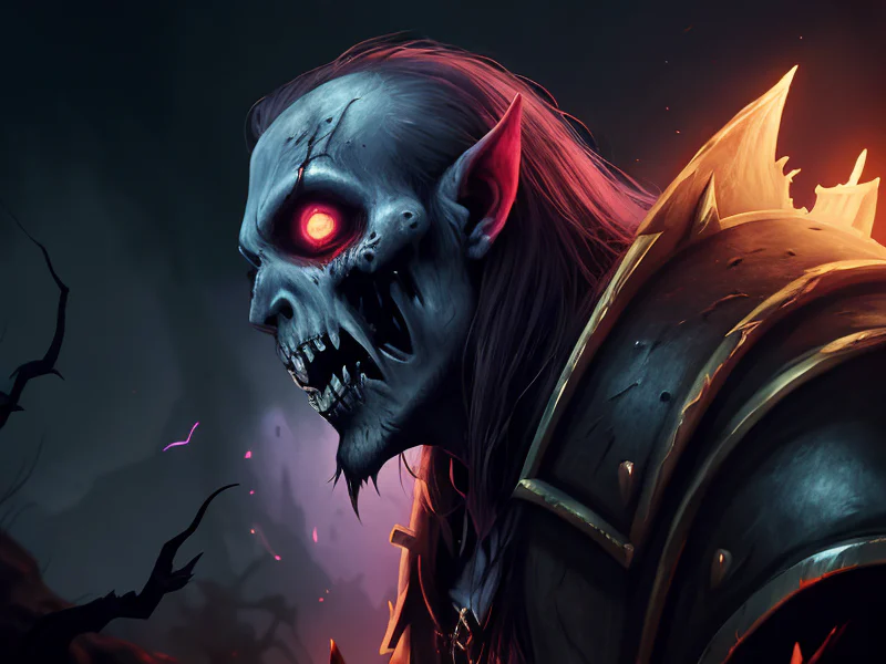 Rift-touched (Undead:1.35), Vampire, Armor with glowing cracks of light, three-quarter view