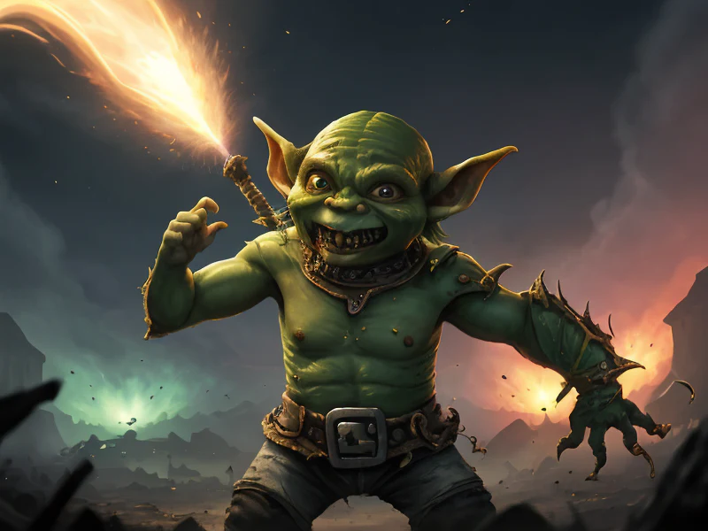 Nimble (Goblin:1.35), Artificer, A neck guard formed from layered seashells, three-quarter view, very powerful creature