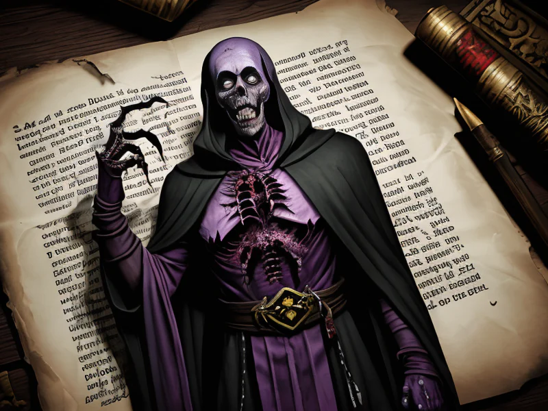 Sinister (Undead:1.35), Shadow Priest, A warhammer wrapped in strips of sacred parchment, waist-up shot