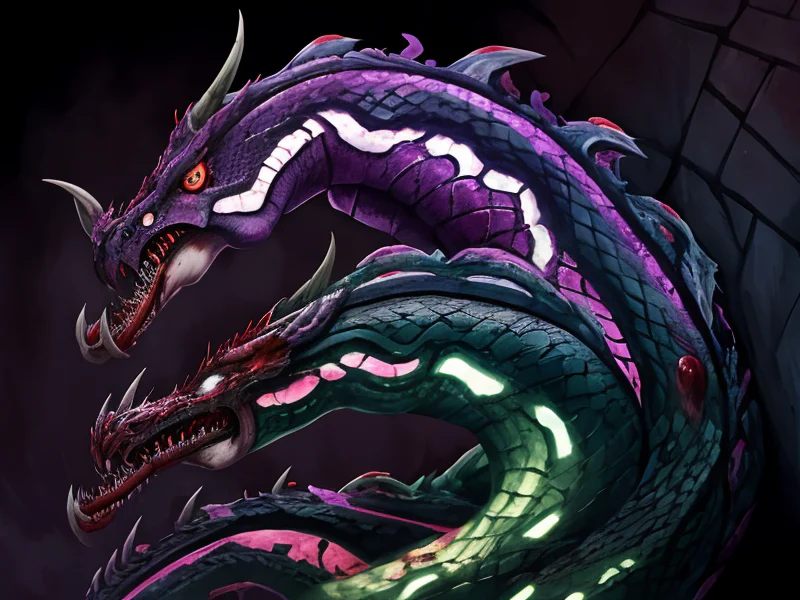 Bloodstained (Hydra:1.35), Horns growing from the forehead, three-quarter view