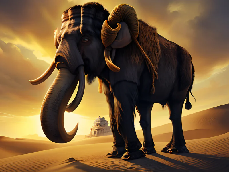 Steel-minded (Mammoth:1.35), Keeps a pouch of enchanted sand, full-body shot