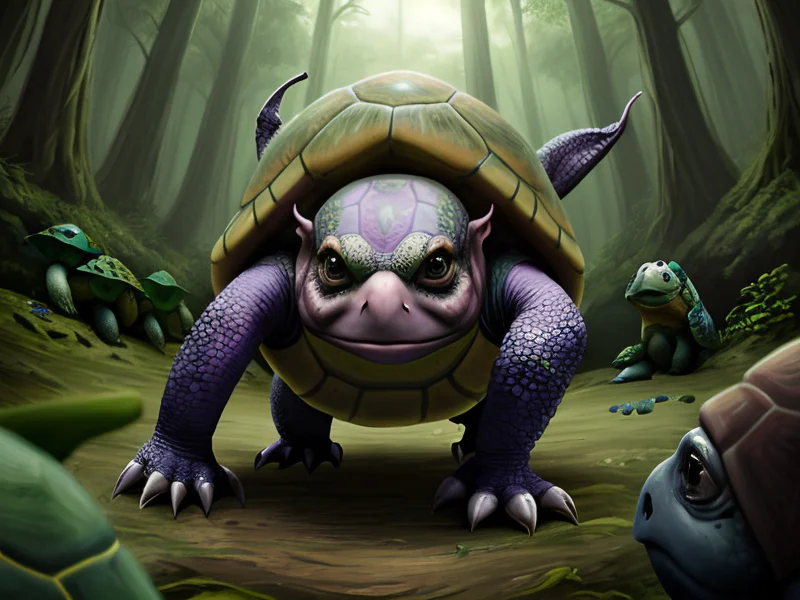 (bizarre mix between a Imp and a Turtle:1.35), distorted, malformed, abnormality, in the wild, in nature