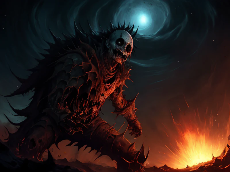 Tenacious (Undead:1.35), Vampire, In a moonlit crater, gazing at the stars, low angle shot, very powerful creature