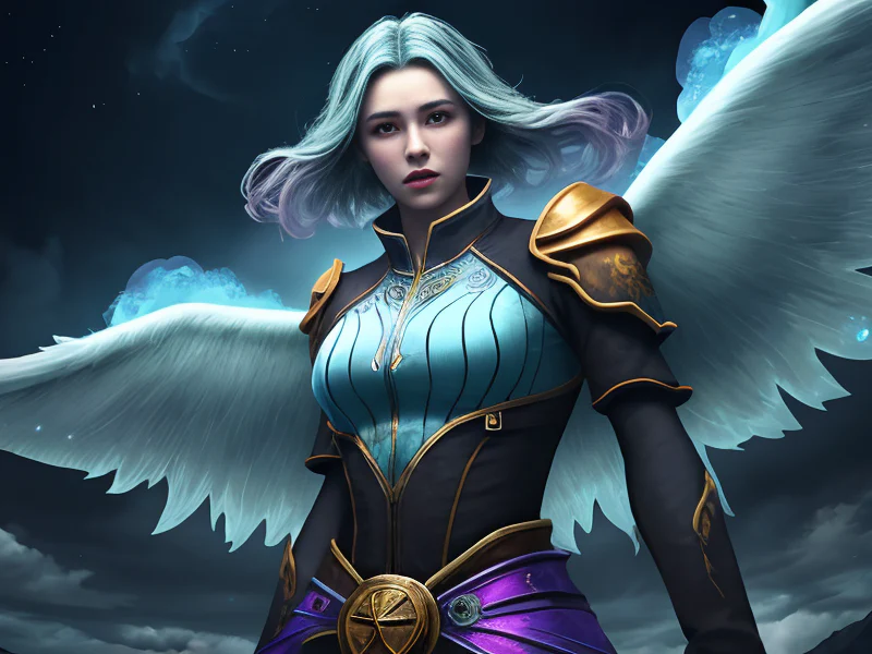 Arcane (Air Elemental:1.35), semi-transparent wind body, cyclone torso, cloud wisps, Wings made of iridescent glass, waist-up shot