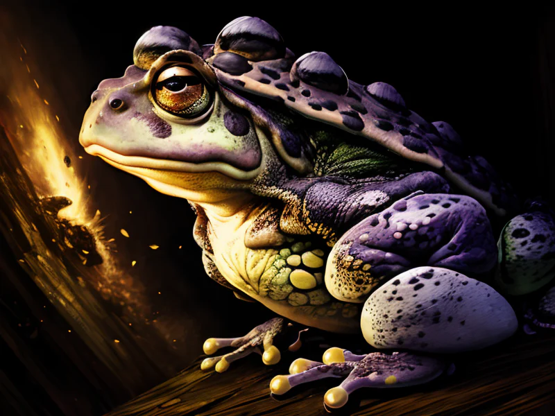 Steel-minded (Giant Toad:1.35), Snake coiled around the arm, dynamic angle