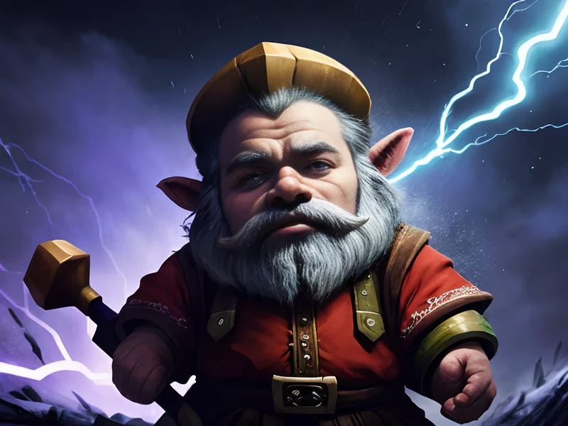 Determined (Dwarf:1.35), Alchemist, A luminous third eye closed on the forehead, low angle shot, powerful creature