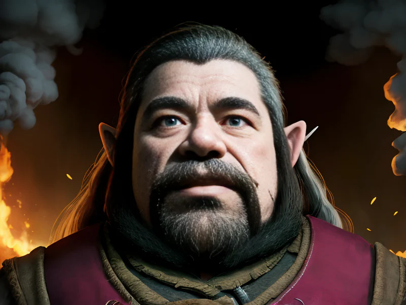 Sinister (Dwarf:1.35), Inquisitor, A cloud of ash forming fleeting faces, dynamic angle