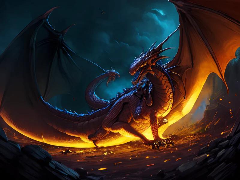 Patient (Viper:1.35), Has dragon-like wings, low angle shot
