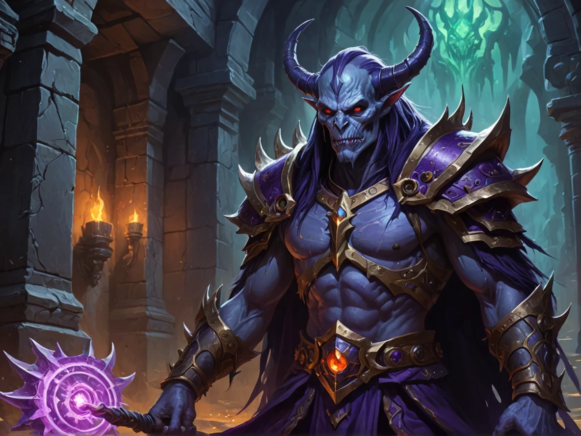 Savage (Undead:1.1), Shadow Priest, At the entrance of a dragon’s lair, close-up portrait, astral temple, weak