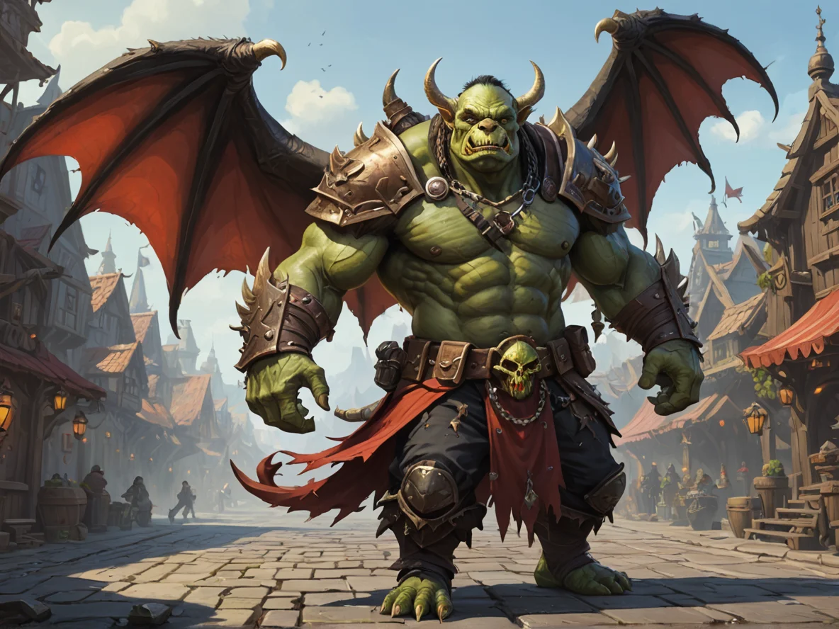 Optimistic (Orc:1.1), Reaper, Has dragon-like wings, full-body shot, pirate port, weak