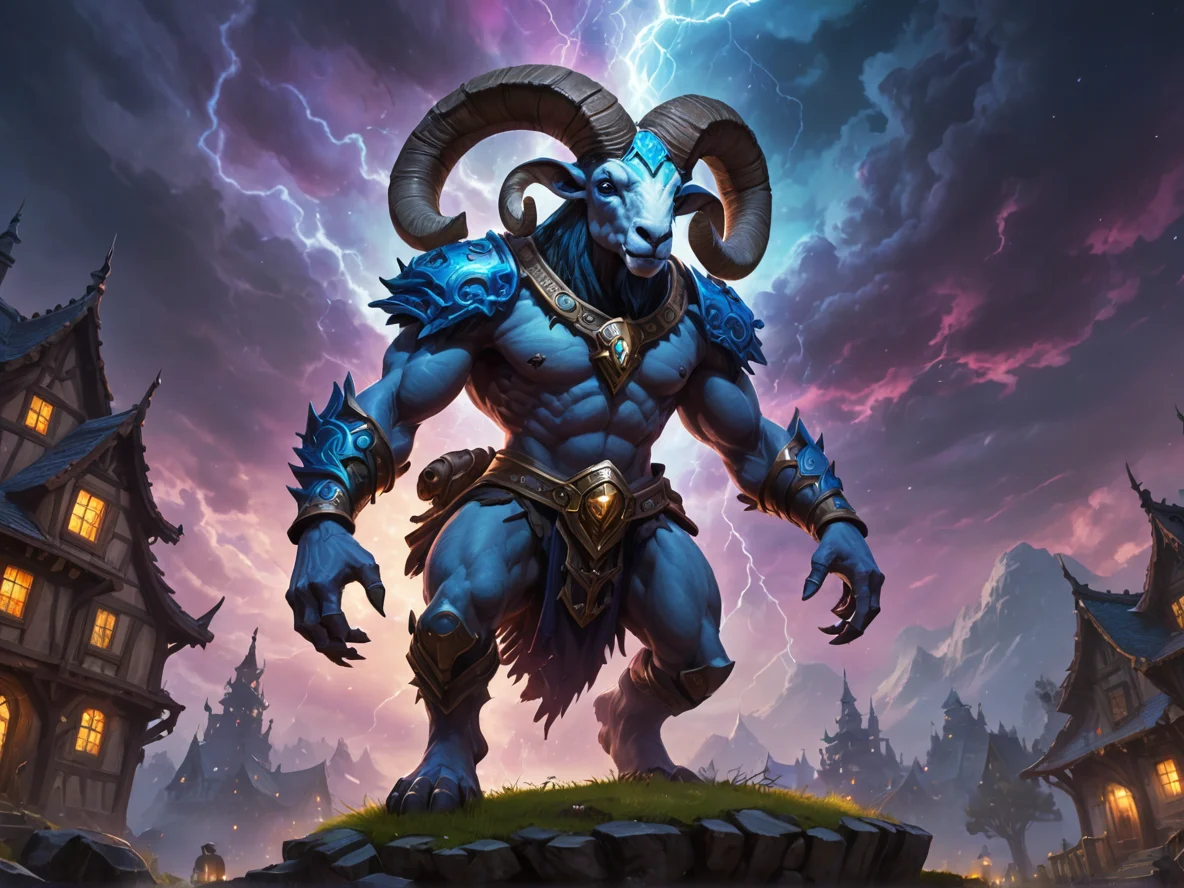 Stormforged (Ram:1.1), Floating in the air, surrounded by a magical aura, low angle shot, haunted manor, weak