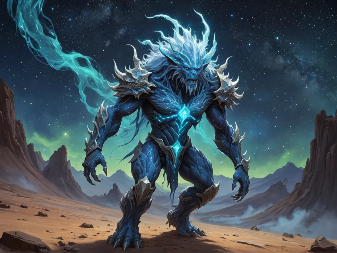 Dream-walking (Air Elemental:1.1), pale breeze elemental, floating shards, wispy body, At the rim of a crater filled with silent stars, close-up portrait, starry sky, weak