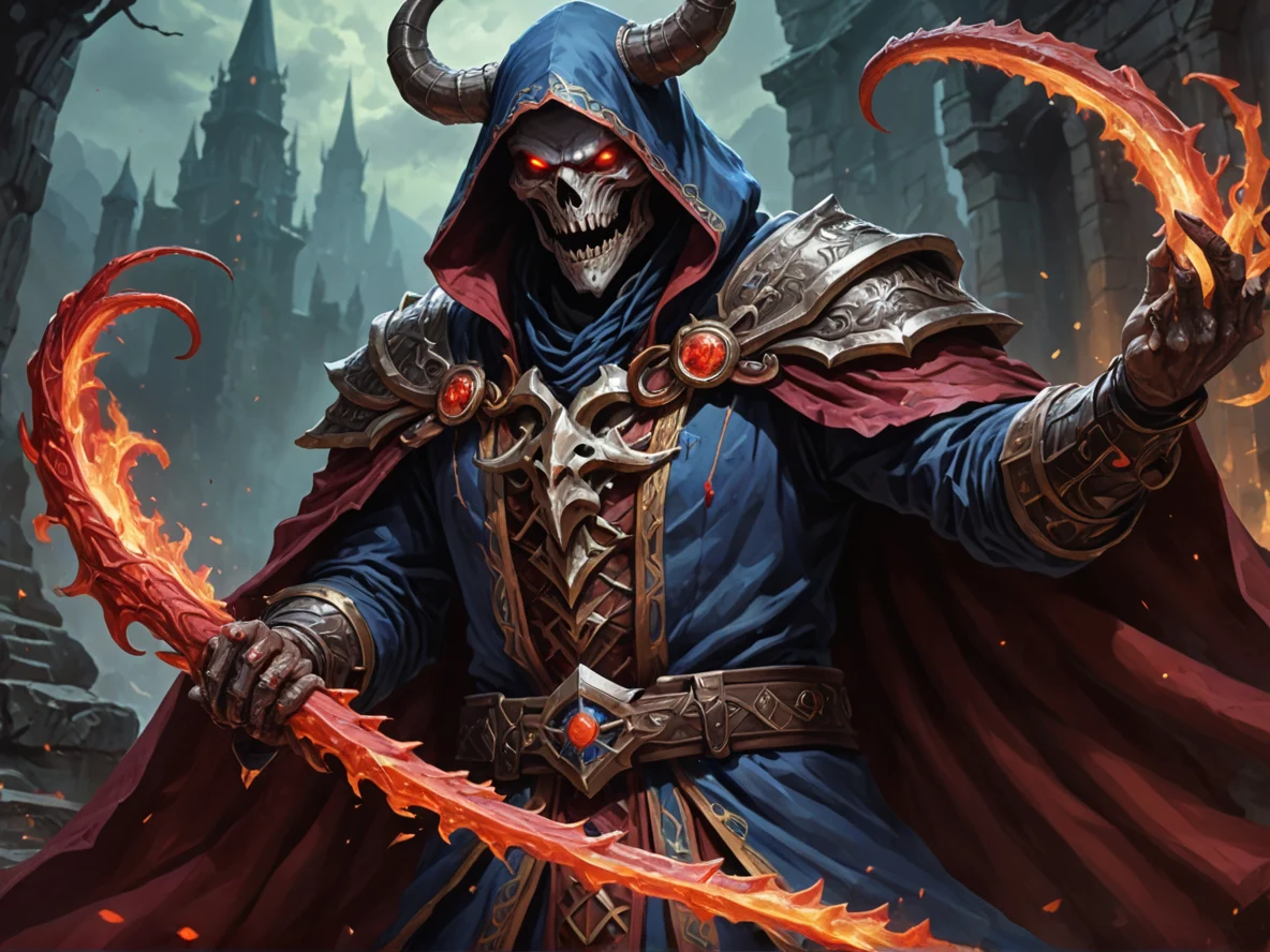 Bloodstained (Undead:1.1), Summoner, A cloak clasped by two interlocking serpent heads, medium close-up, rocky mountain, weak
