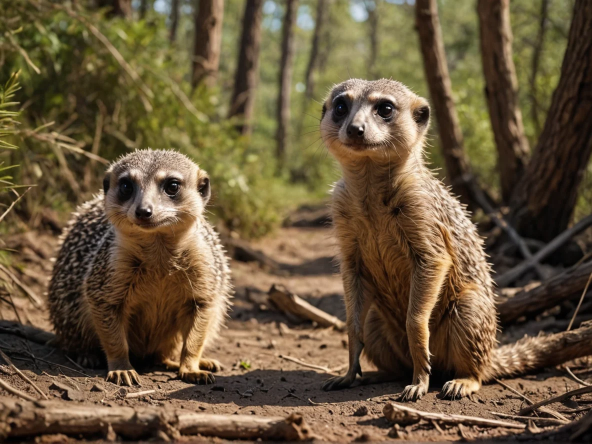 (bizarre mix between a Meerkat and a Echidna:1.1), distorted, malformed, abnormality, in the wild, in nature