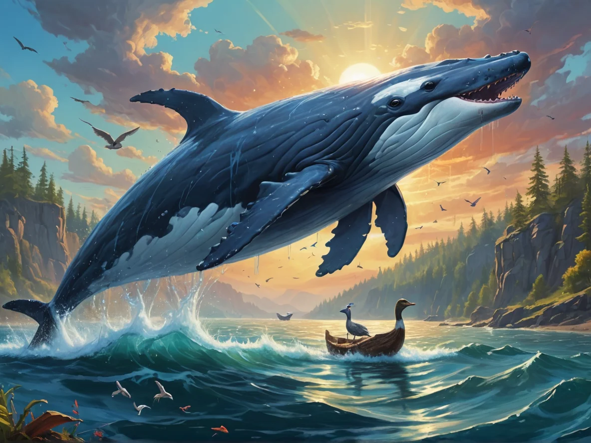 (bizarre mix between a Whale and a Goose:1.1), distorted, malformed, abnormality, in the wild, in nature