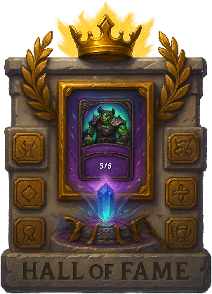 Hall of Fame achievements: unique illustration and #1 deck snapshot