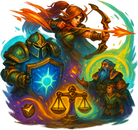 Combat bonuses: Divine Shield, Multi-shot, Aura, Taunt, and more